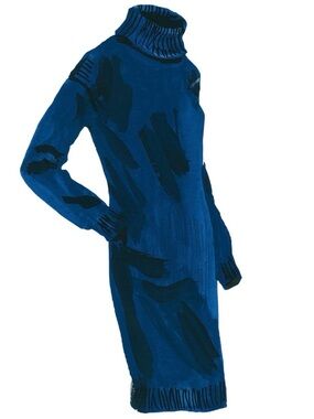 The J peterman Turtleneck Sweater Dress - Navy - M